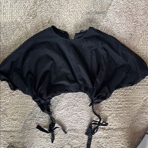 Zara Black Cape-Style Top